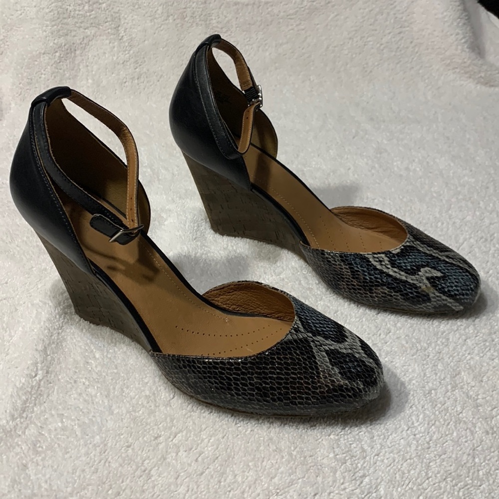 Clarks wedge high heels.